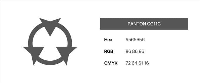 PANTON CG11C / Hex #565656 / RGB 86 86 86 / CMYK 72 64 61 16